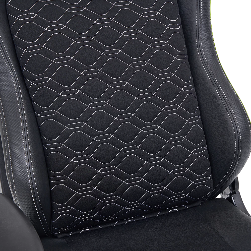 Silla Gamer | Thunder Euphoria V1 | PU + Tela + Espuma moldeada + Nylon | Pistón Clase 4 + Soporta hasta 150 kg + Mecanismo Mariposa + Inclinación 180° / Reposabrazos 2D + Cojín Cervical | Azender | Negro