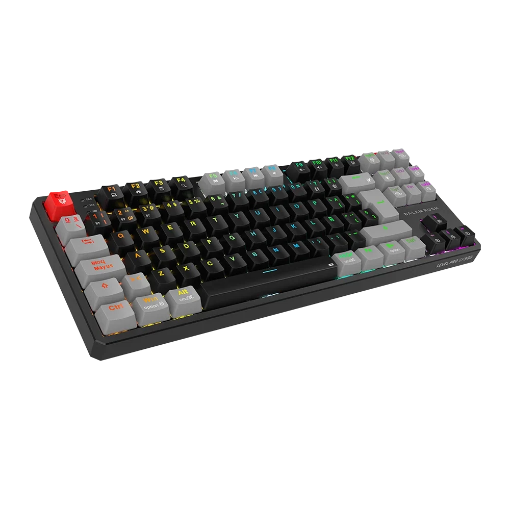 Teclado Multidispositivo Mecánico | Level Pro GK990 | Negro-Gris