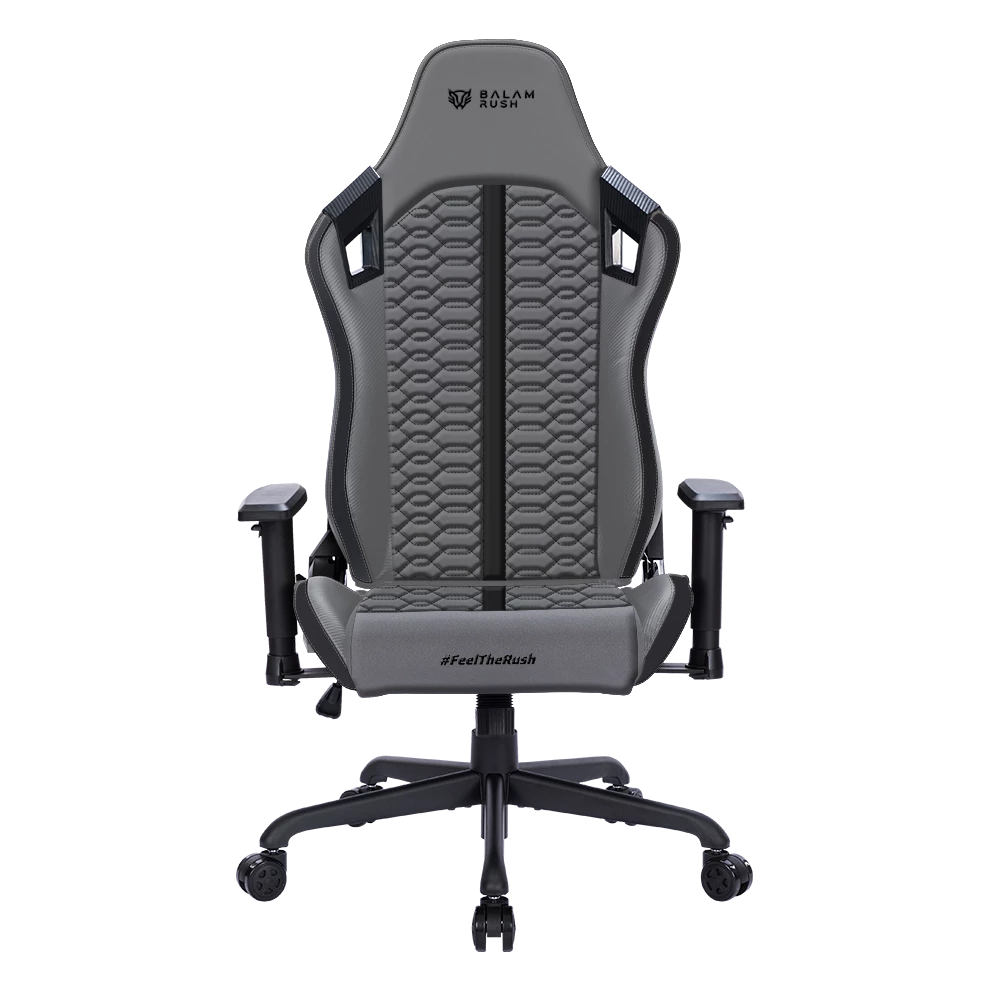 Silla Gamer Thunder Max V7 | PU + Tela + Espuma moldeada + Nylon | Pistón Clase 4 + Soporta hasta 150 kg + Mecanismo Mariposa + Inclinación 180° | Reposabrazos 2D + Cojín Lumbar + Cojín Cervical | Azender | Gris