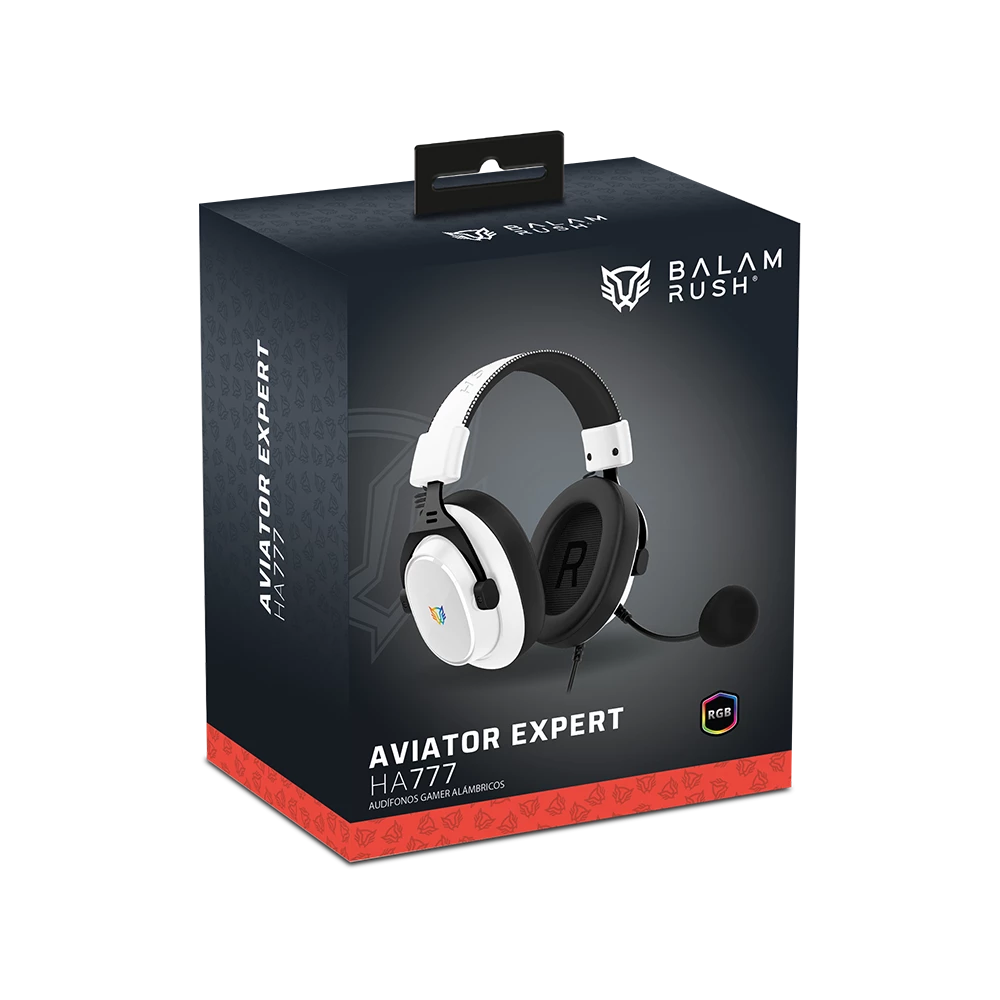 Audífonos Alámbricos Over Ear | Aviator Expert HA777 | Blanco