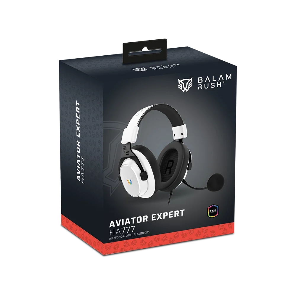 Audífonos Alámbricos Over Ear | Aviator Expert HA777 | Blanco