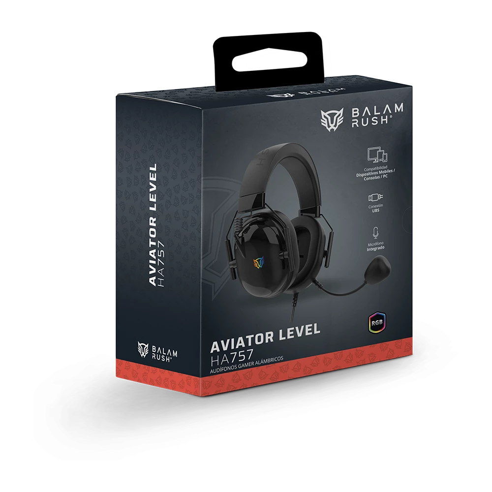 Audífonos Alámbricos Over Ear | Aviator Level HA757 | Negro