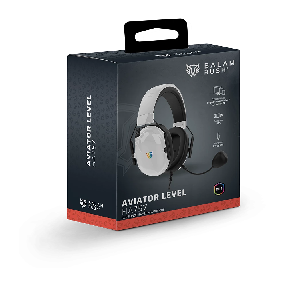 Audífonos Alámbricos Over Ear | Aviator Level HA757 | Blanco