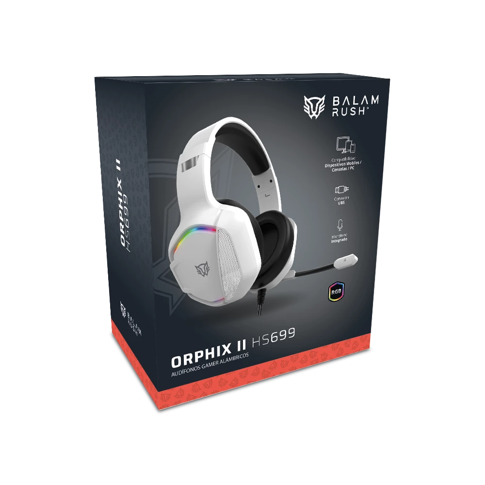 Audífonos Alámbricos Over Ear | Orphix II HS699 | Blanco