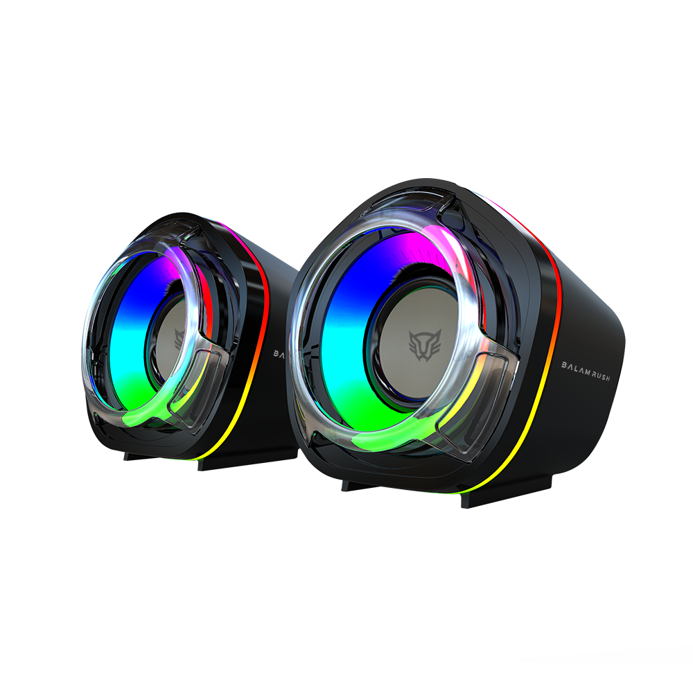 Bocinas USB Gamer | Glimm Penta BG545 | Bluetooth 5.0 + USB A | Sonido Estéreo + 2.0 Canales | 6 W + RGB | Azender | Negro