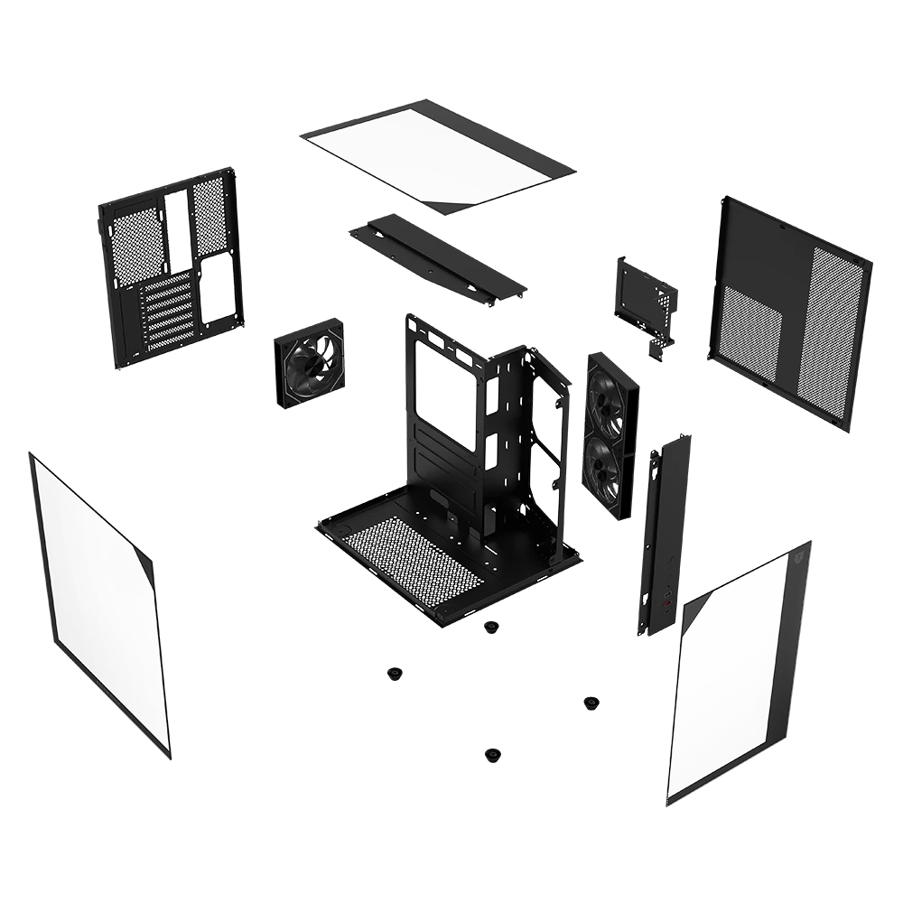 Gabinete  Media Torre | Tank Majestic 6600 | Negro