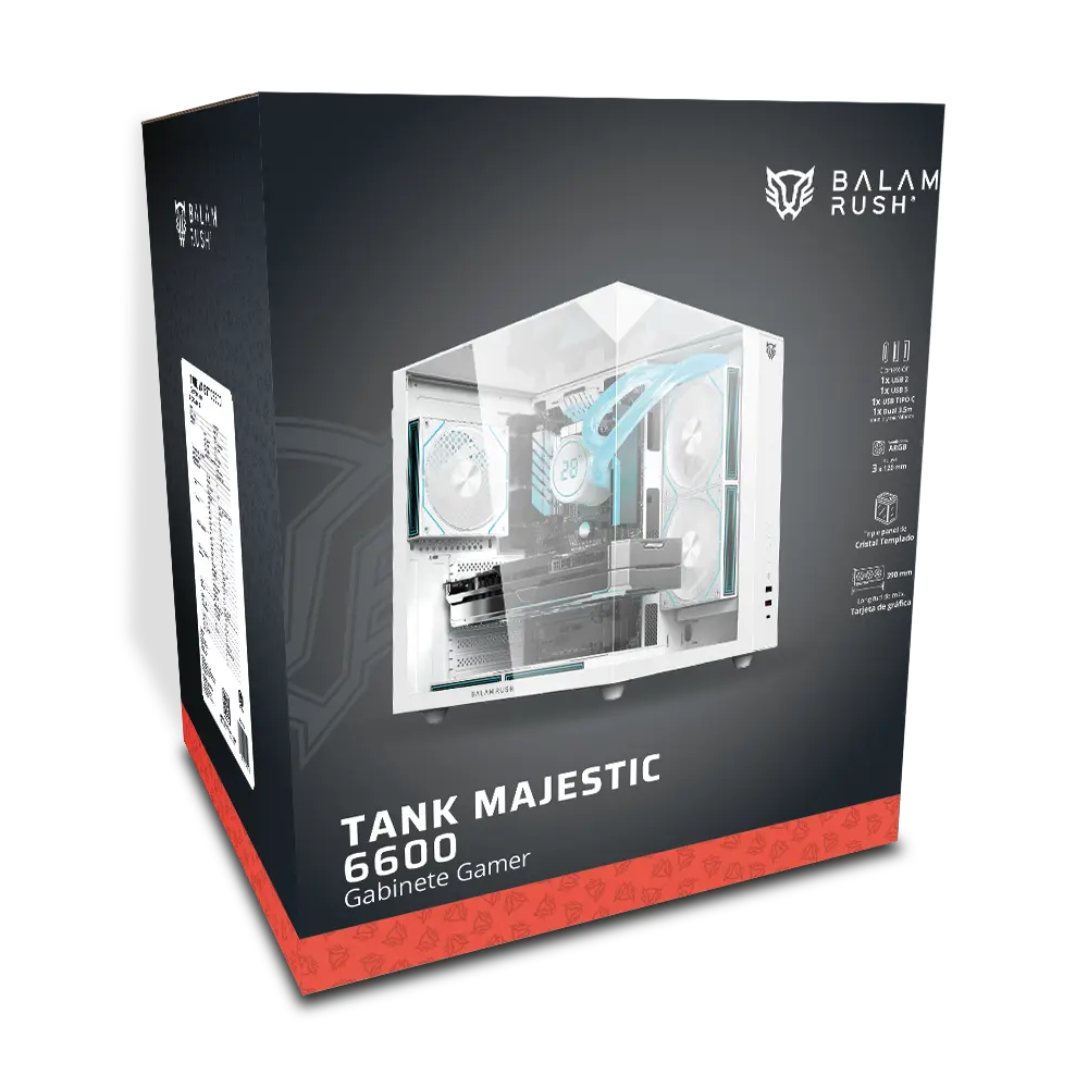 Gabinete  Media Torre | Tank Majestic 6600 | Blanco