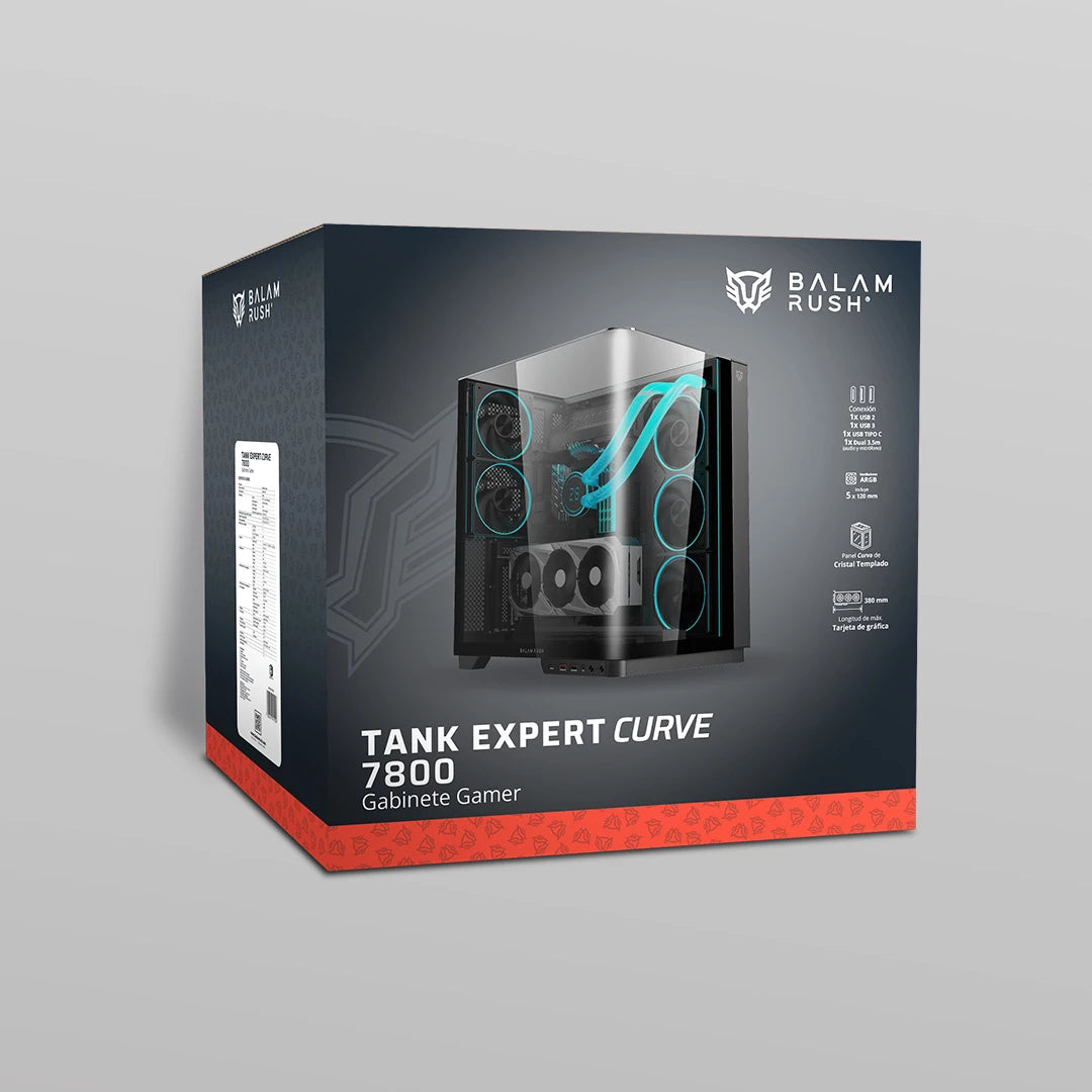 Gabinete Media Torre | Tank Expert Curve 7800 | Negro