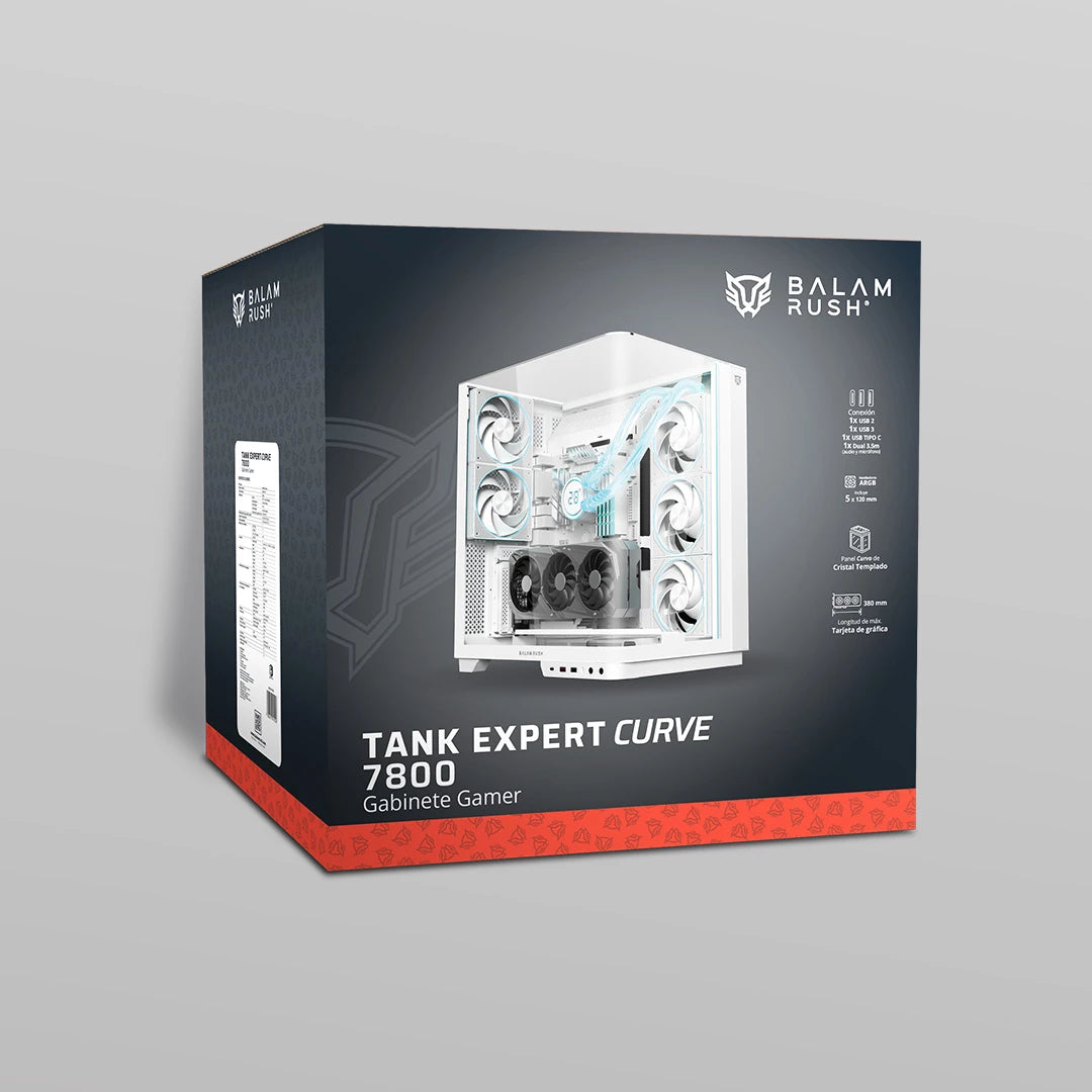 Gabinete Media Torre | Tank Expert Curve 7800 | Blanco