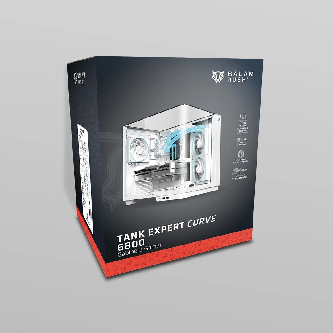 Gabinete Media Torre | Tank Expert Curve 6800 | Blanco