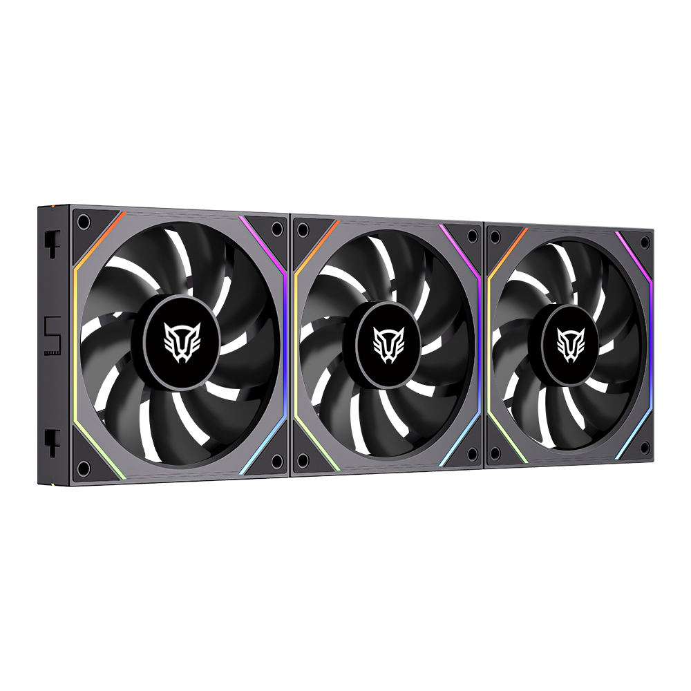 Kit 3 Ventiladores Daisy-Chain para PC | Eolox Link EXL95 | Negro