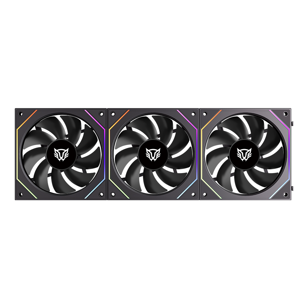 Kit 3 Ventiladores Daisy-Chain para PC | Eolox Link EXL95 | Negro