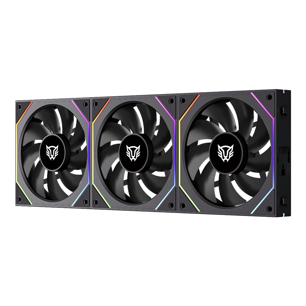 Kit 3 Ventiladores Daisy-Chain para PC | Eolox Link EXL95 | Negro