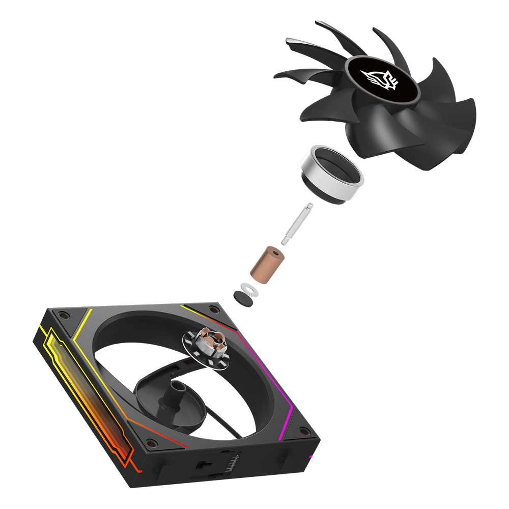 Kit 3 Ventiladores Daisy-Chain para PC | Eolox Link EXL95 | Negro