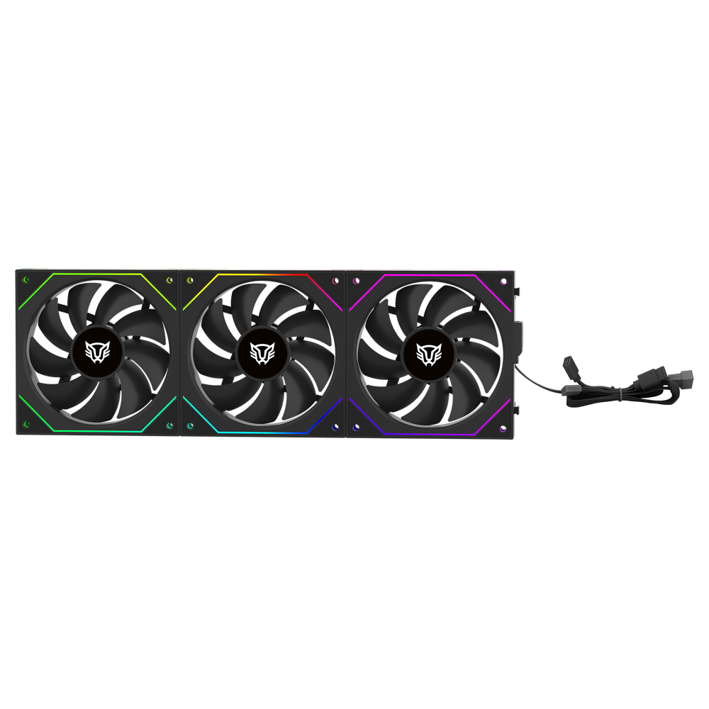 Kit 3 Ventiladores Daisy-Chain para PC | Eolox Link EXL95 | Negro