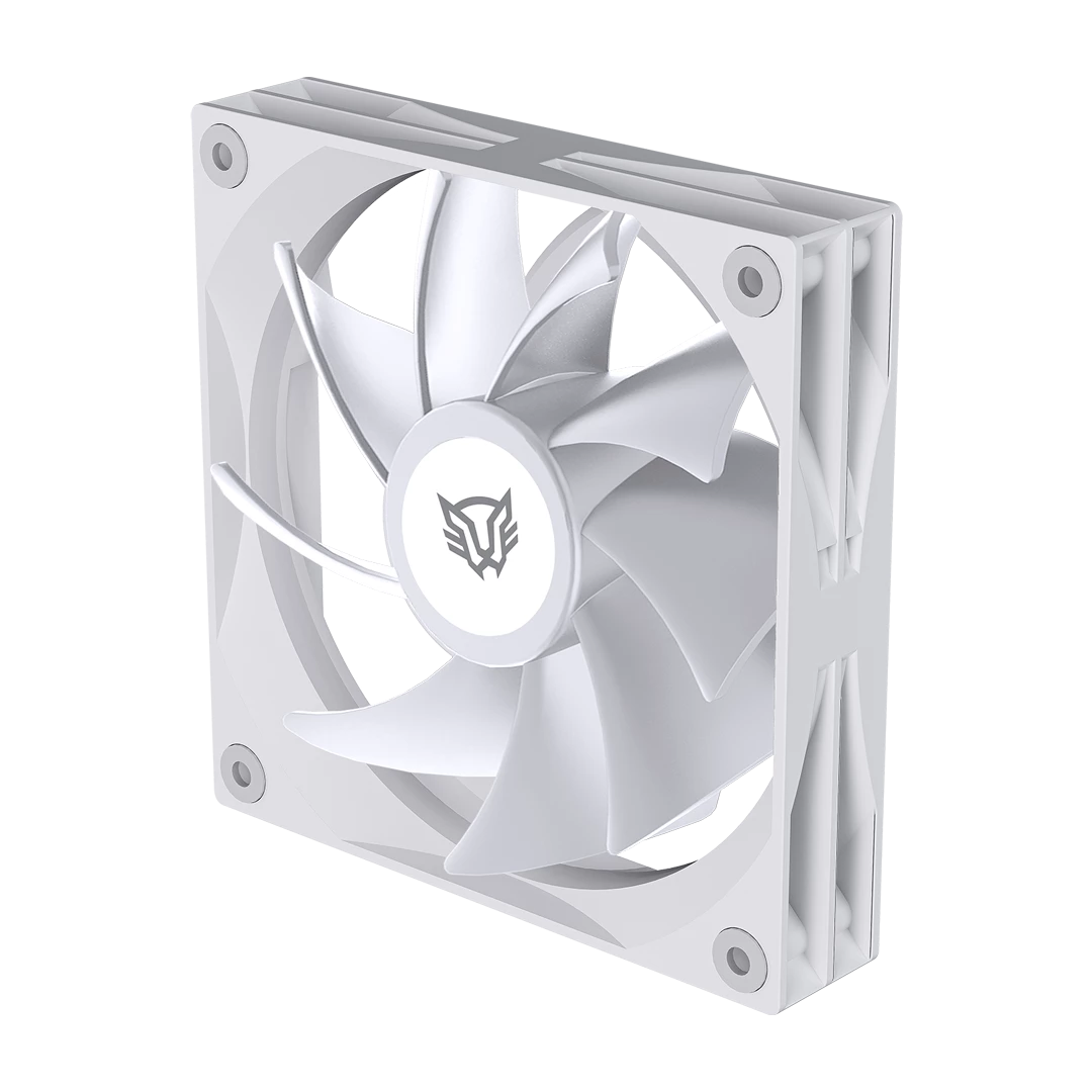 Ventilador Alto Rendimiento para PC | Eolox Glaziar EXG77 | Aspas Aerodinámicas | 120 mm | 0 - 2000 RPM | PWM 4 Pin | Legend | Blanco