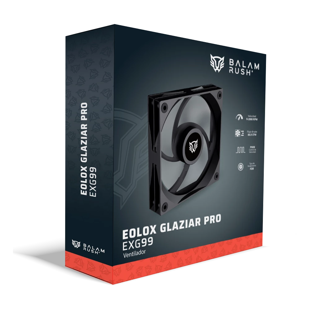 Ventilador de Alto Rendimiento para PC | Eolox Glaziar Pro EXG99 | Negro