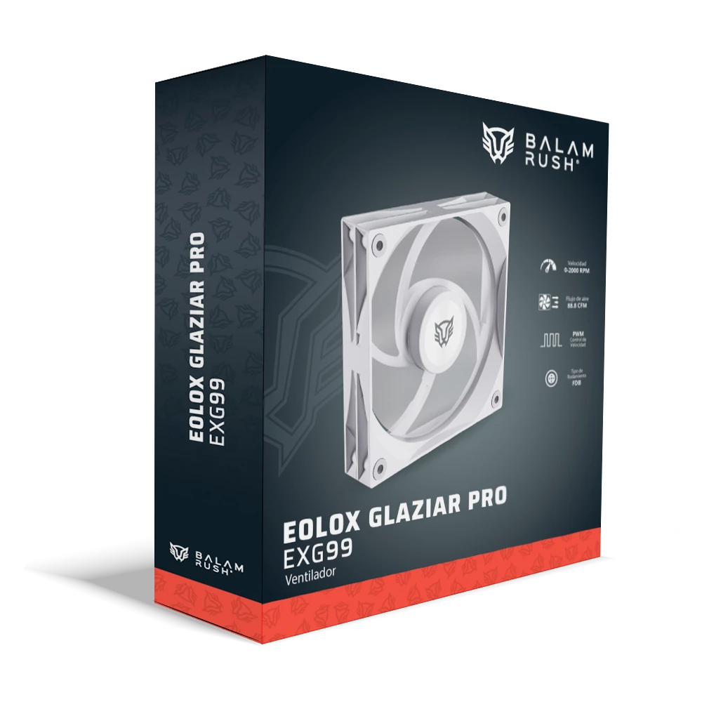 Ventilador de Alto Rendimiento para PC | Eolox Glaziar Pro EXG99 | Blanco