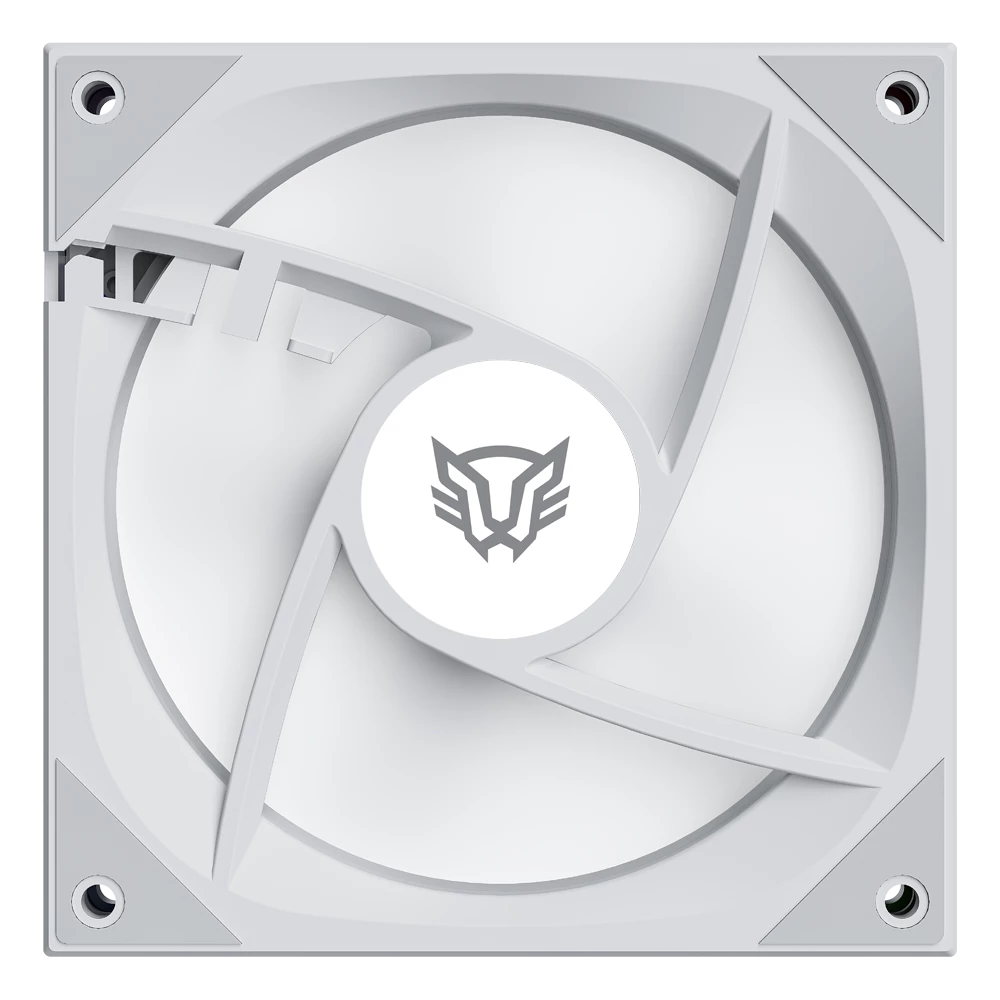 Ventilador para PC | Eolox Link EXL95 | Diseño Cuadrado | 120 mm | 600 - 1800 RPM | PWM 4 pin + Aurea RGB | Legend | Blanco