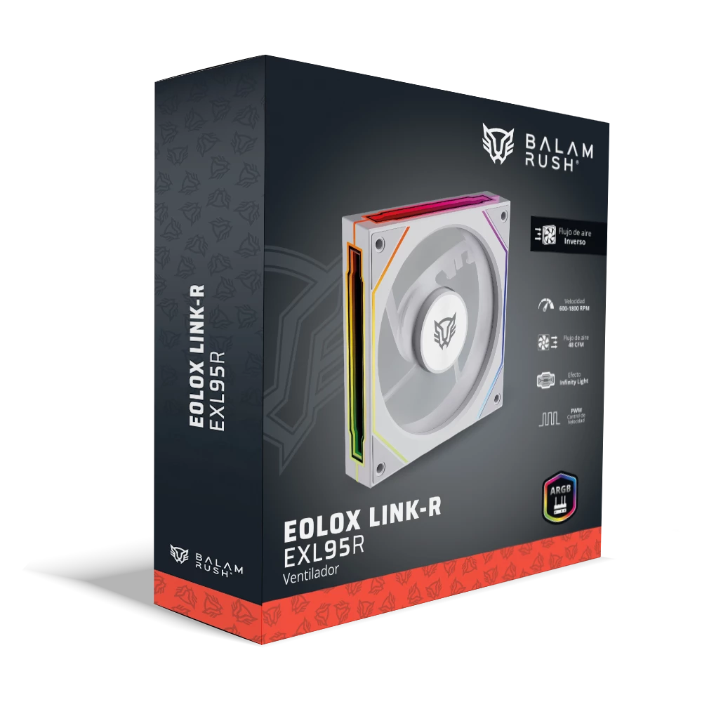 Ventilador con Aspas Inversas para PC | Eolox Link EXL95R | Blanco