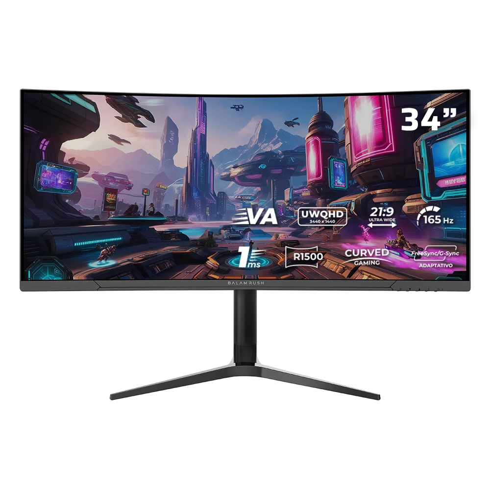 Monitor Gamer Curvo 34" VA | Extreme Earth MGM34P | Negro