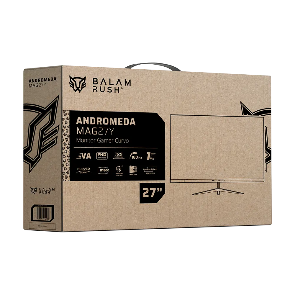 Monitor Gamer Curvo 27" VA | Andromeda MAG27Y | Negro