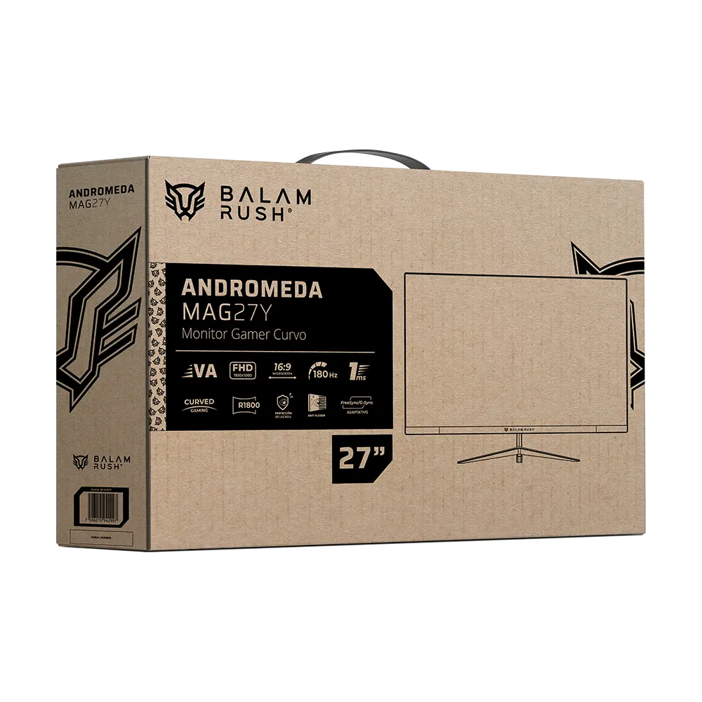 Monitor Gamer Curvo 27" VA | Andromeda MAG27Y | Blanco
