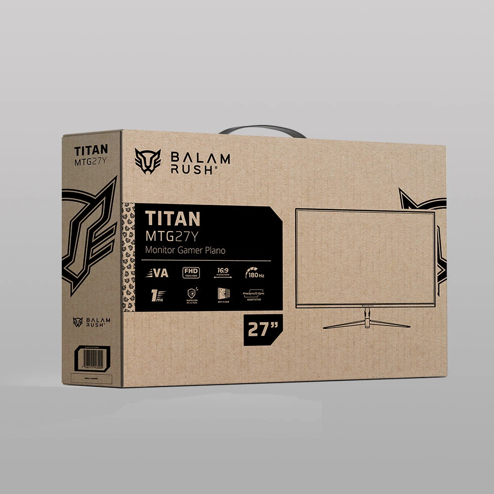 Monitor Gamer Plano 27" VA | Titan MTG27Y | Negro
