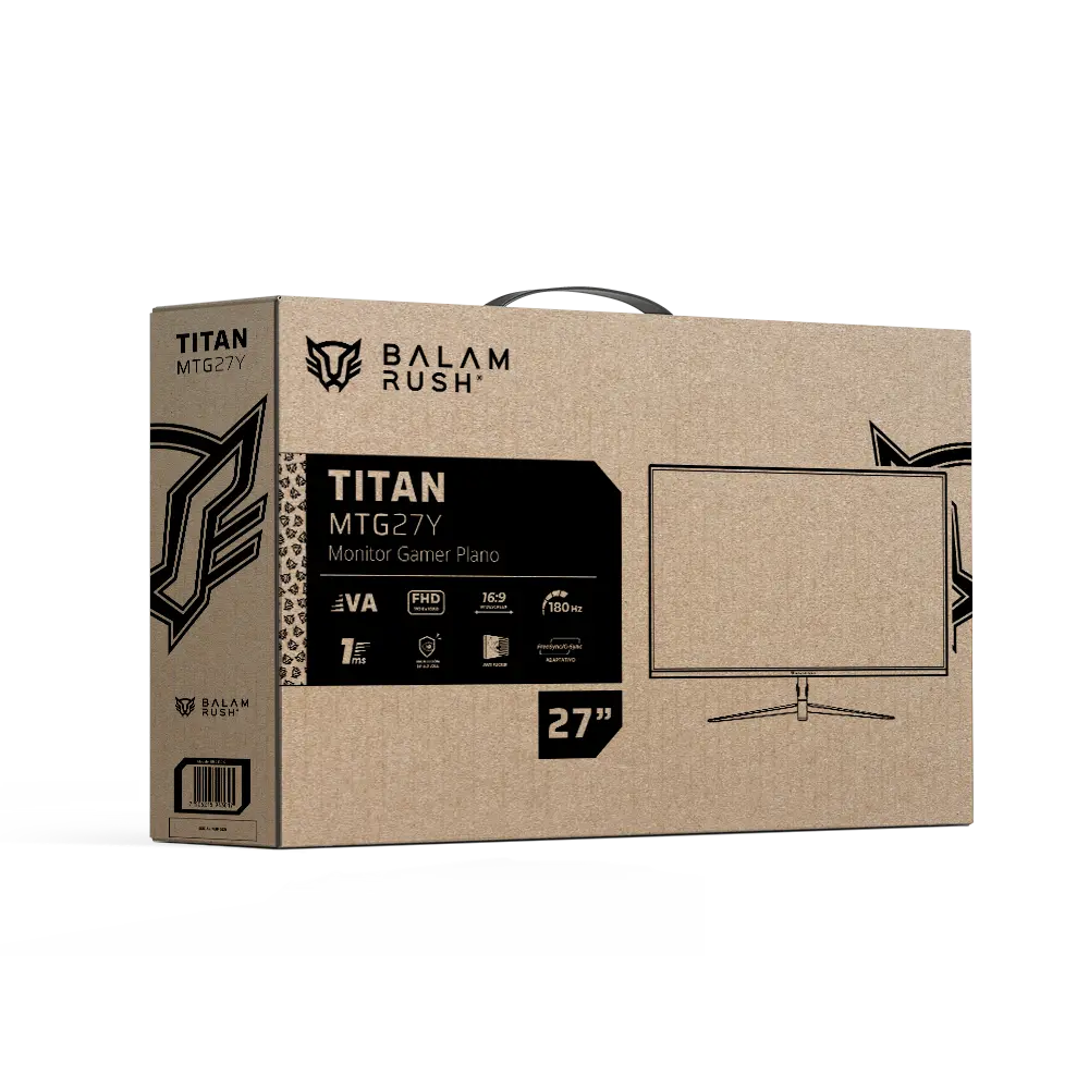 Monitor Gamer Plano 27" VA | Titan MTG27Y | Blanco