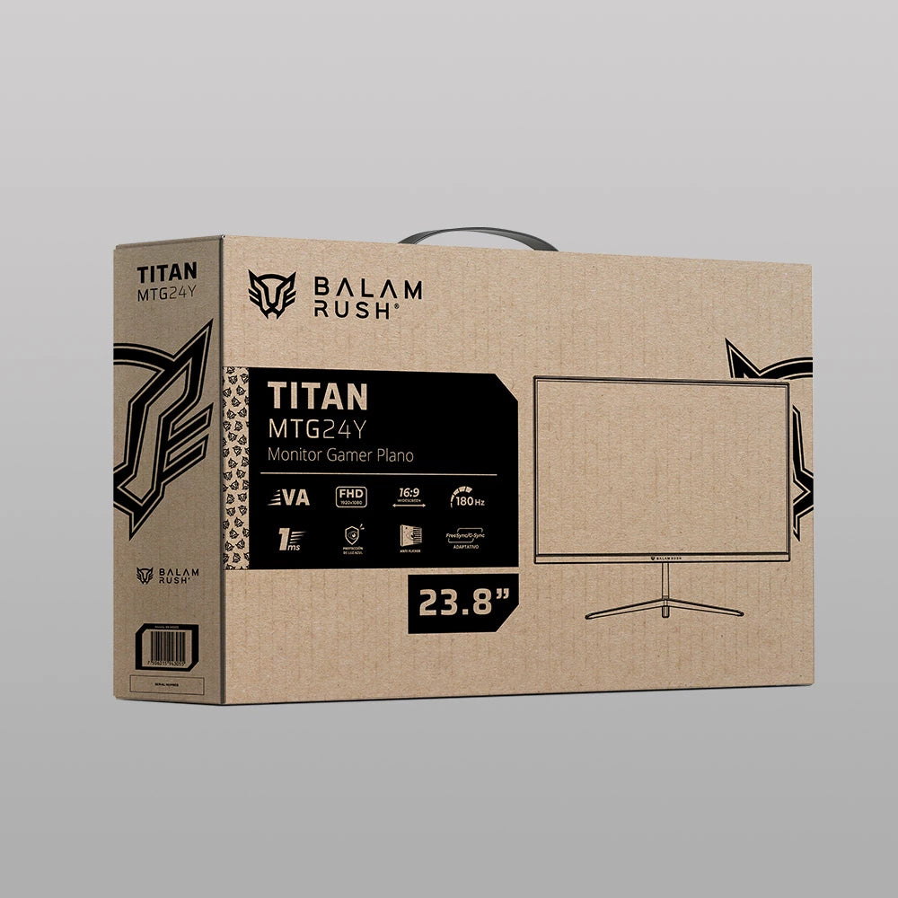 Monitor Gamer Plano 23.8" VA | Titan MTG24Y | Negro