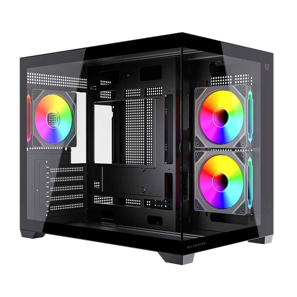 Gabinete BalamRush Tank Core Pro GI925 / Mini Torre / Cristal Templado / ARGB / Negro / BR-943840