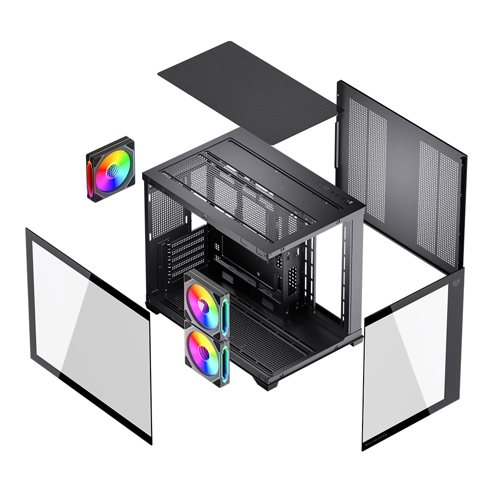 Gabinete Gamer Mini Torre | Tank Core Pro GI925 | Negro