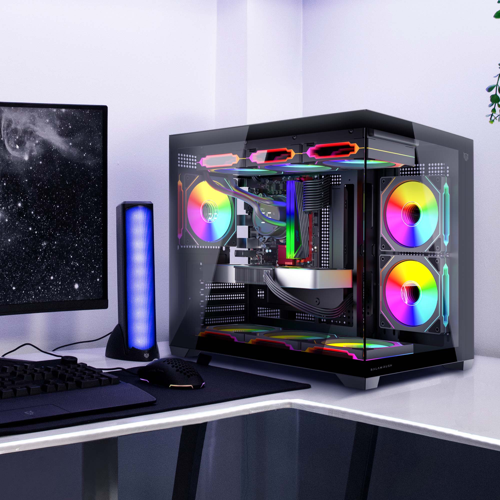 Gabinete Gamer Mini Torre | Tank Core Pro GI925 | Negro