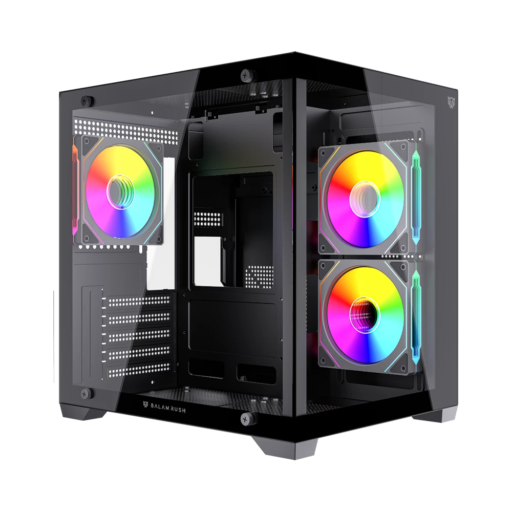 Gabinete BalamRush Tank Glow Max 3900 / Mini Torre / Cristal Templado / ARGB / Negro / BR-943857