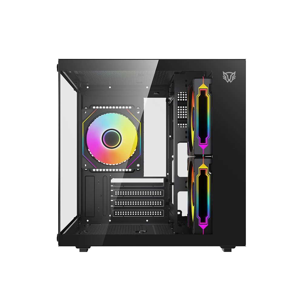 Gabinete Gamer Compact Mini Torre | Tank Glow Plus 3700 | Negro