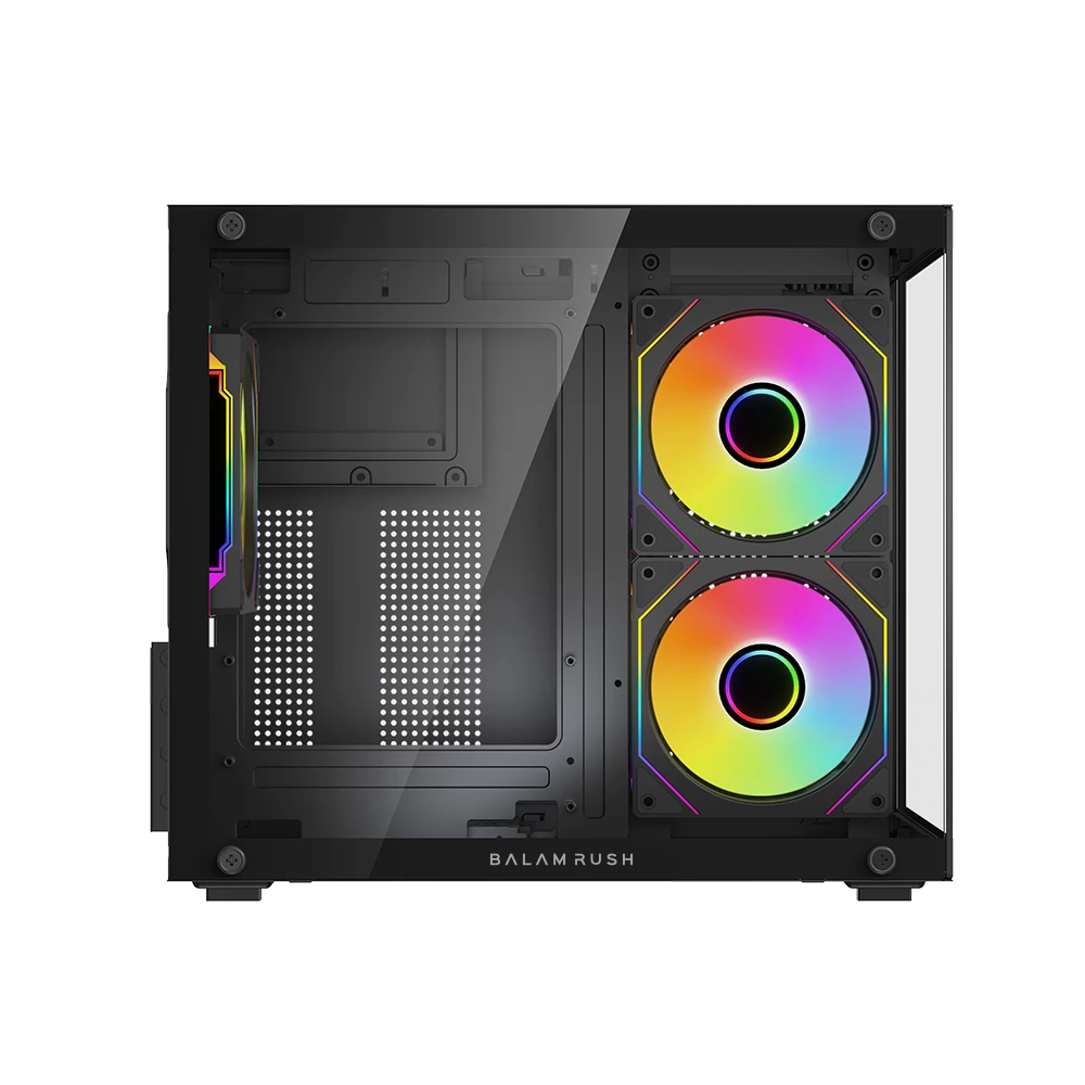 Gabinete Gamer Compact Mini Torre | Tank Glow Plus 3700 | Negro