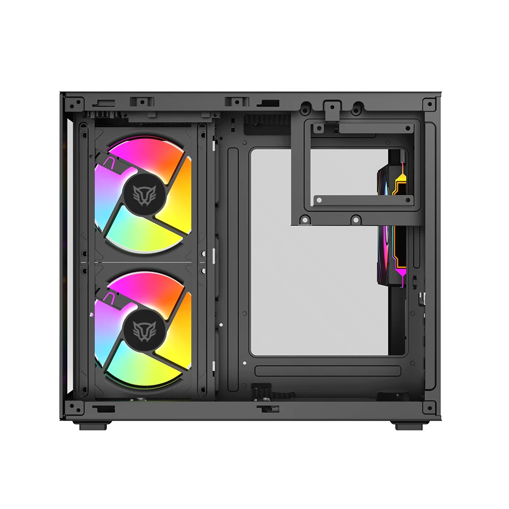 Gabinete Gamer Compact Mini Torre | Tank Glow Plus 3700 | Negro