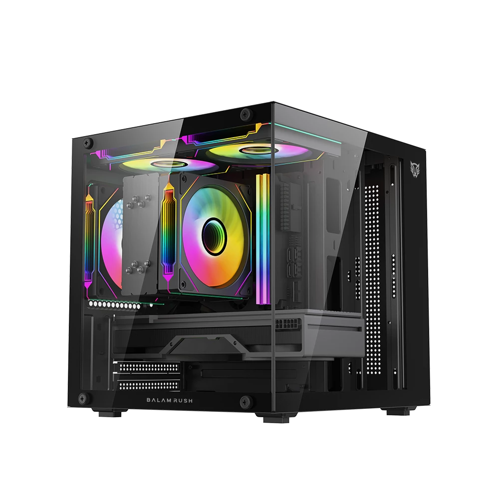 Gabinete Gamer Compact Mini Torre | Tank Glow Mini 3500 | Negro