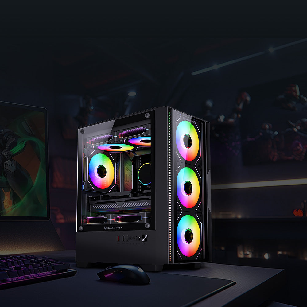 Gabinete Gamer Compact Mini Torre | Nitrox Edge Pro Crystal 4900C | Negro