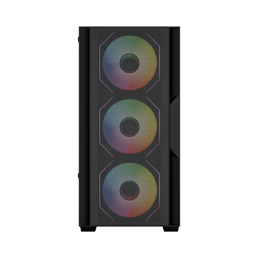 Gabinete Gamer Compact Mini Torre | Nitrox Edge Pro Aircool 4900C | Negro