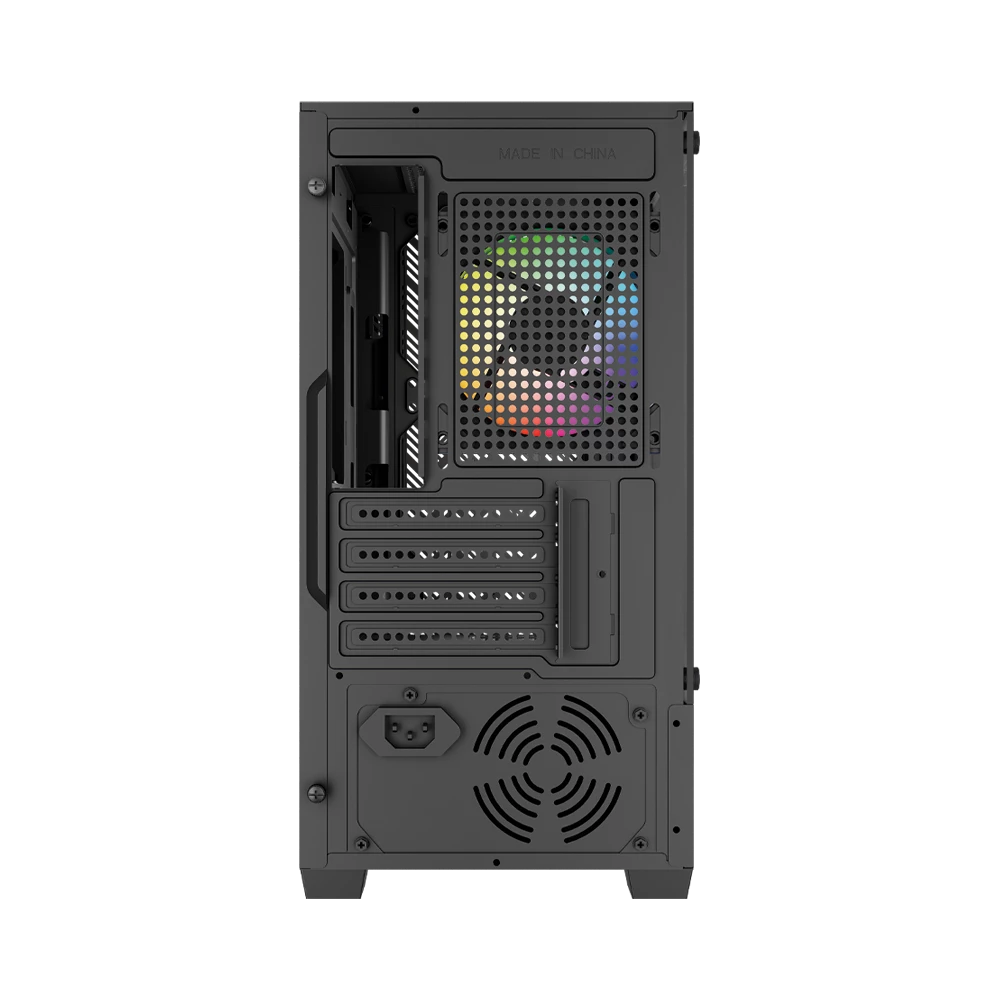 Gabinete Gamer Compact Mini Torre | Nitrox Edge Aircool 4700A | Negro