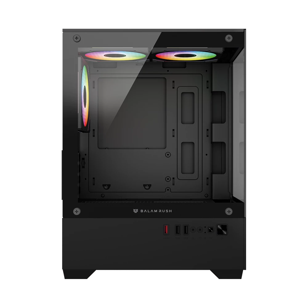 Gabinete Gamer Compact Mini Torre | Nitrox Glow Crystal 4700C | Negro