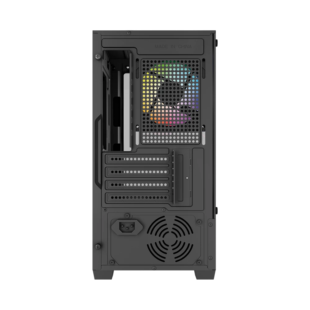 Gabinete Gamer Compact Mini Torre | Nitrox Glow Crystal 4700C | Negro