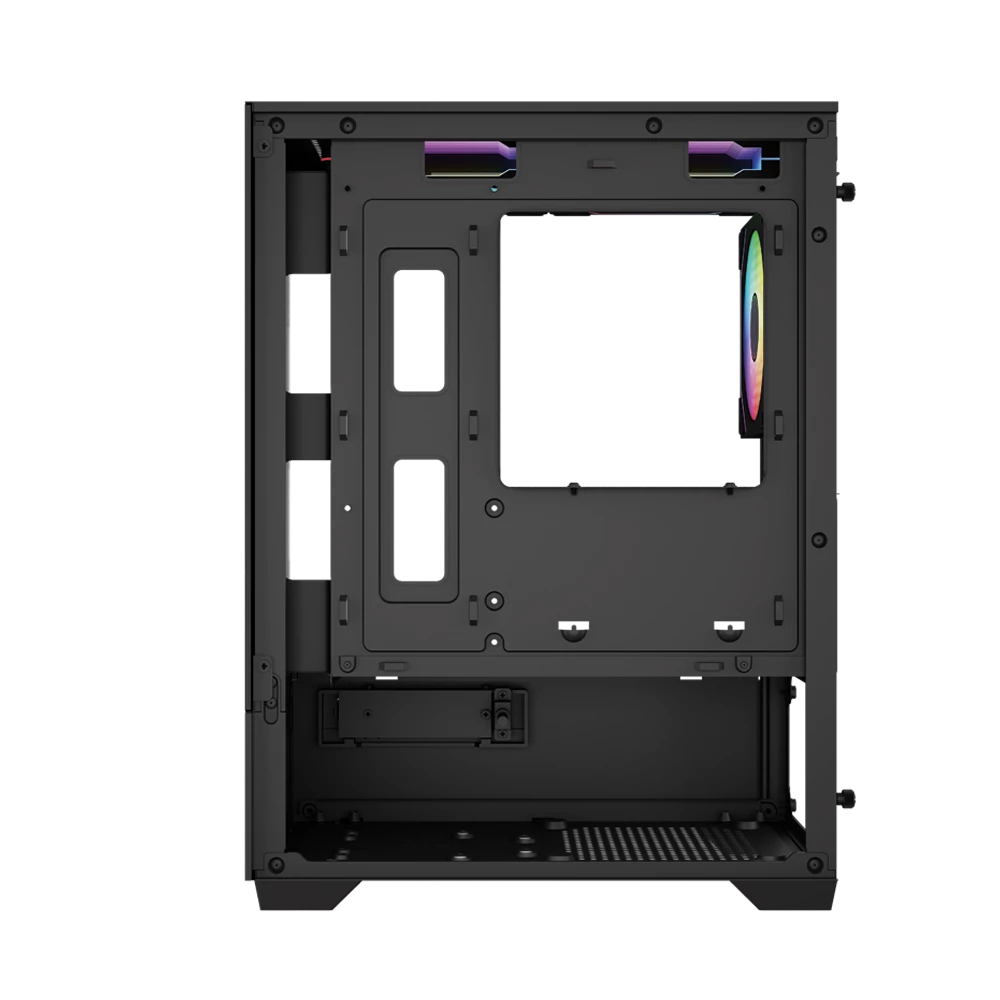 Gabinete Gamer Compact Mini Torre | Nitrox Glow Crystal 4700C | Negro