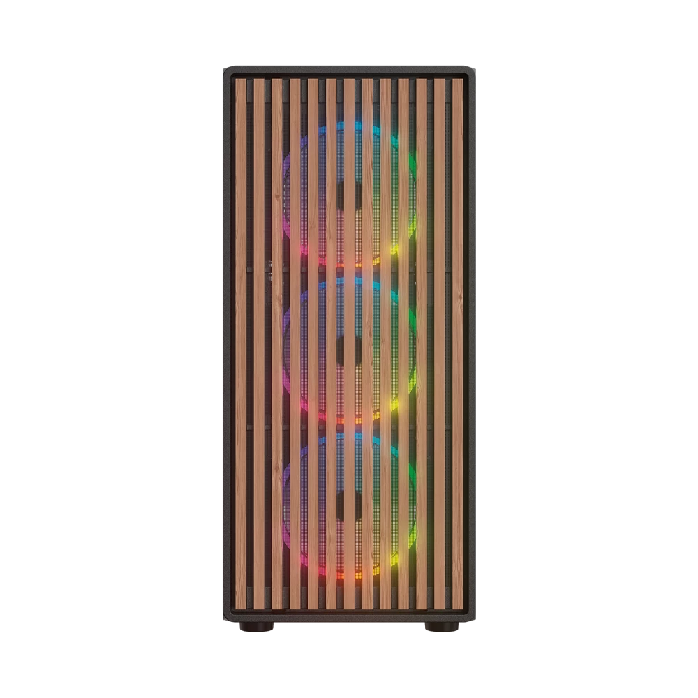 Gabinete Gamer Compact Media Torre | Dragonfly Wood GM580 | Negro