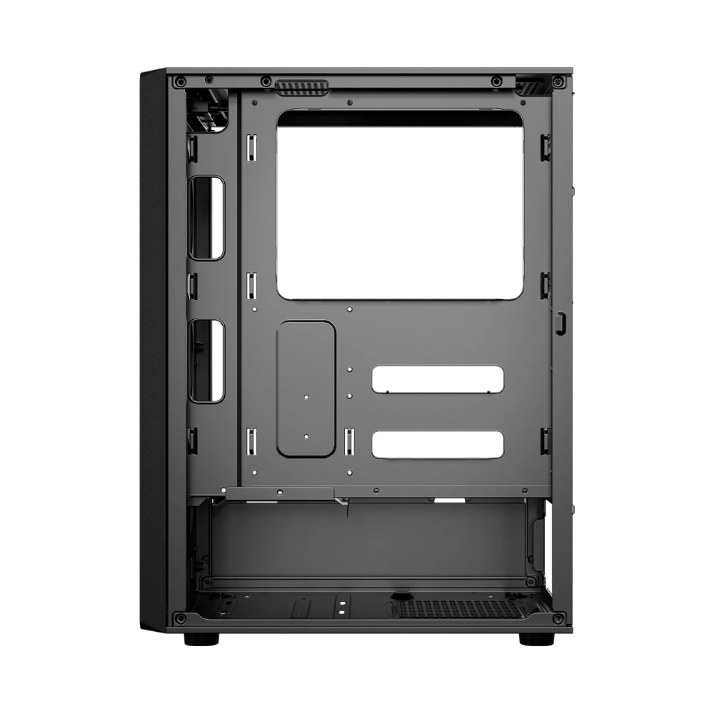 Gabinete Gamer Compact Media Torre | Dragonfly Wood GM580 | Negro