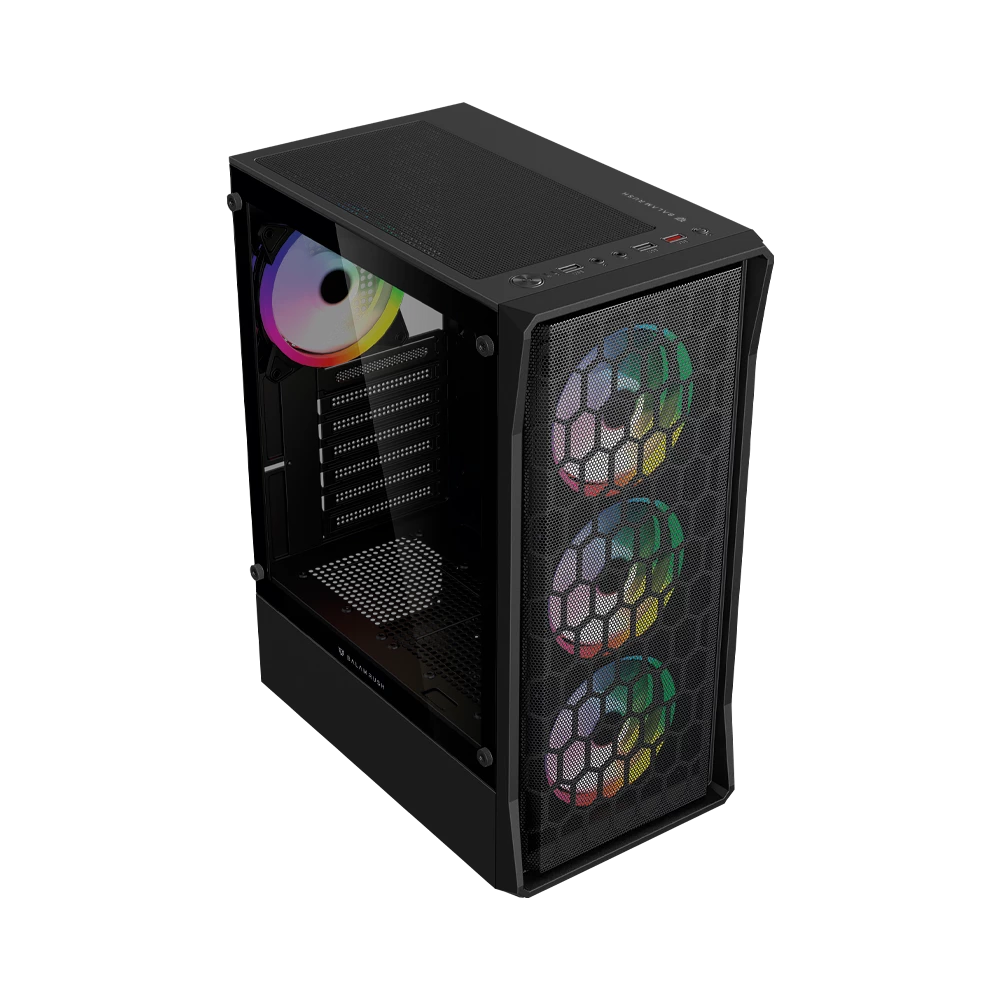 Gabinete Gamer Compact Media Torre | Dragonfly Hex GM560 | Negro