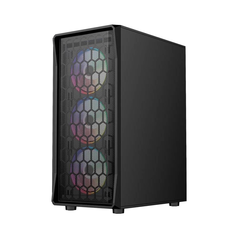 Gabinete Gamer Compact Media Torre | Dragonfly Hex GM560 | Negro