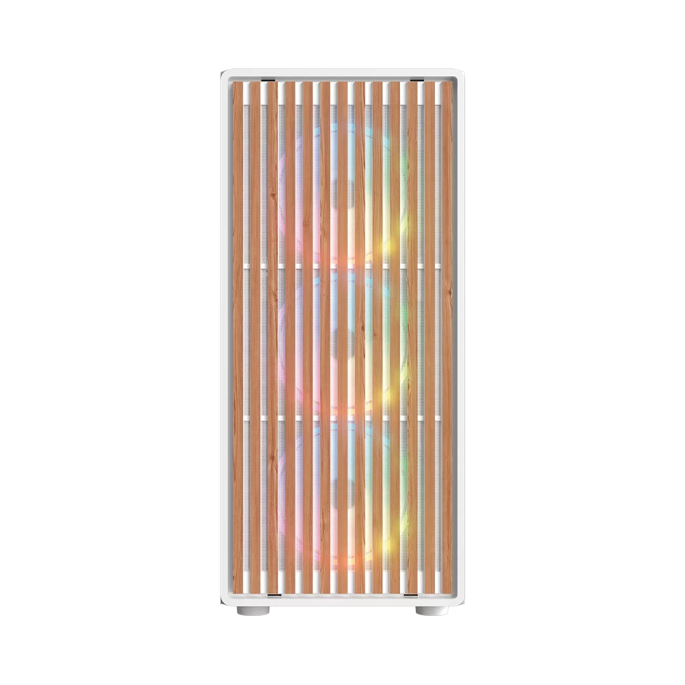 Gabinete Gamer Compact Media Torre | Dragonfly Wood GM580 | Blanco