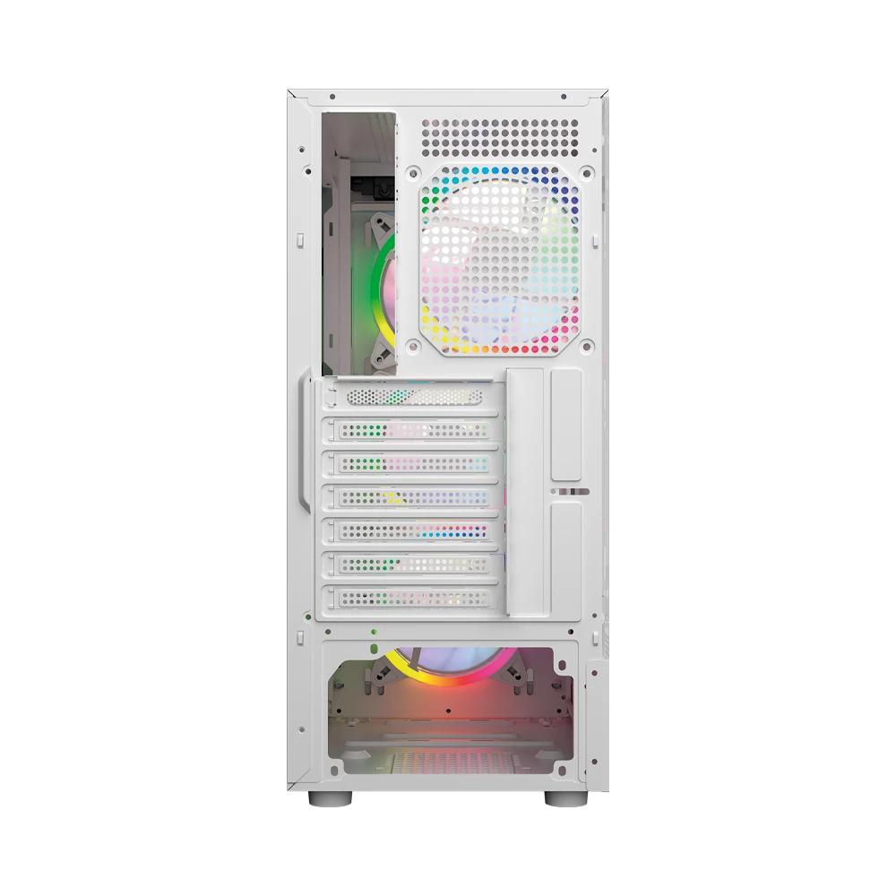 Gabinete Gamer Compact Media Torre | Dragonfly Wood GM580 | Blanco